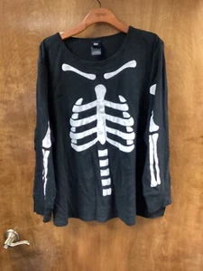 Women " "HYDE EEK!" black skeleton print long sleeve pullover Size 2XX - Picture 1 of 2