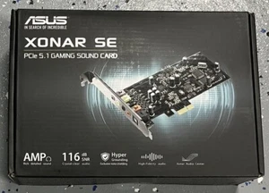 ASUS Xonar SE 5.1 Channel PCIe Gaming Sound Card HiRes 116dB 300 Ohm - Photo 1/3