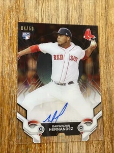 2019 Topps High Tek Autographs SSP #HTADH Darwinzon Hernandez Auto SP #04/50 - Picture 1 of 4