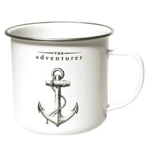 Enamel mug - the adventurer Coffee Drink Warm Gift Cup Beverage Holder Hot - Picture 1 of 1
