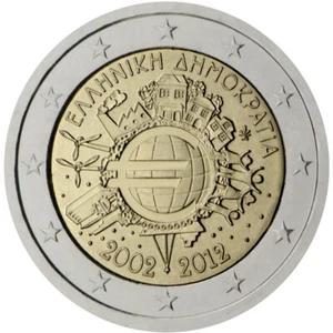 Grecia  2012 2 € euros conmemorativos X Aniversario del euro - Picture 1 of 1