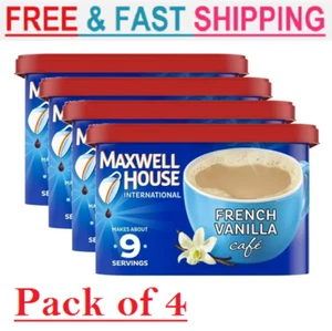 (4 pack) Maxwell House International French Vanilla Cafe Beverage Mix, 8.4 oz. - Picture 1 of 12