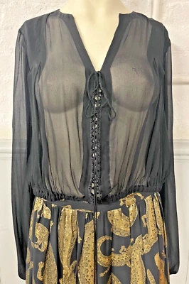Yves Saint Laurent Georgette Long Sleeve Top - Image 1 of 4