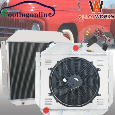 4-CORE RADIATOR FAN SHROUD FITS 51-57 INTERNATIONAL HARVESTER L/R/S SERIES TRUCK Foto 1 de 4