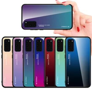 Gradient Tempered Glass Hard Case For Samsung Galaxy S24 Ultra S23 S22 A53 Cover - Picture 1 of 20