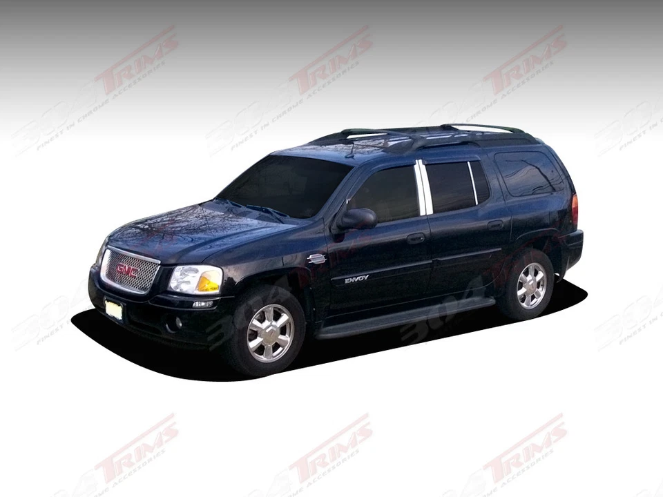 Chrome Pillar Posts 6PCS Stainless Door Trim FOR GMC ENVOY 2002-2009 - Image 1 of 1