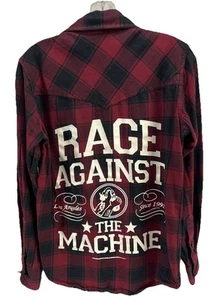 Camisa Triveni Franela Rage Against The Machine Para Hombres S Unisex Búfalo Cuadros Roja - Imagen 1 de 9