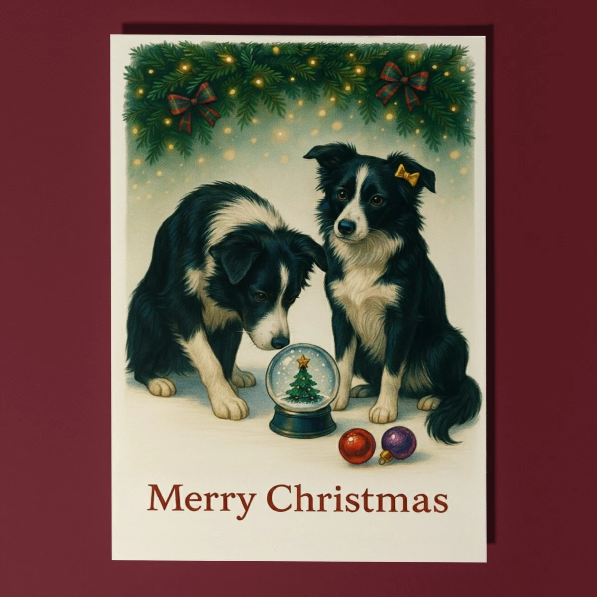 Twizler Weihnachtskarte Mit Schneemann & Hund – Lustige Grußkarte Für Männer & Frauen