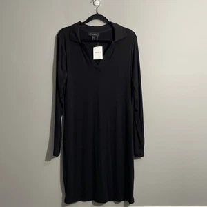 Forever 21 Plus Ribbed Knit Dress Collared, Soft Grunge Minimal Modern NWT 1X - Picture 1 of 11