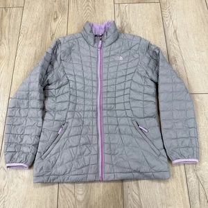 North Face Jacket Girl'/ Filles  Size XL Gray Long Sleeve - Picture 1 of 16