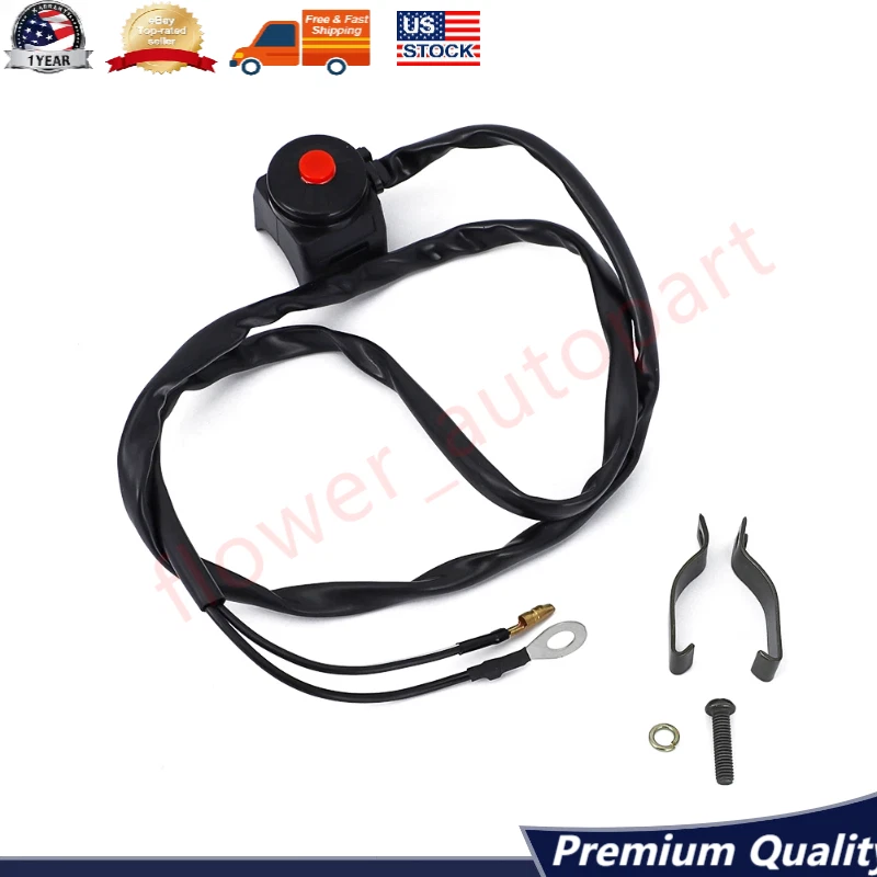 For Kawasaki Suzuki KX60 KX65 KX85 KX80 DRZ400 Engine Kill Switch Button Kit US Foto 1 de 4