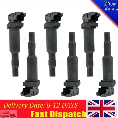 6PCS Ignition Coils For BMW 125 130 135 323 330 335 530 X3 X5 X6 Z4 0221504470 - Image 1 of 4