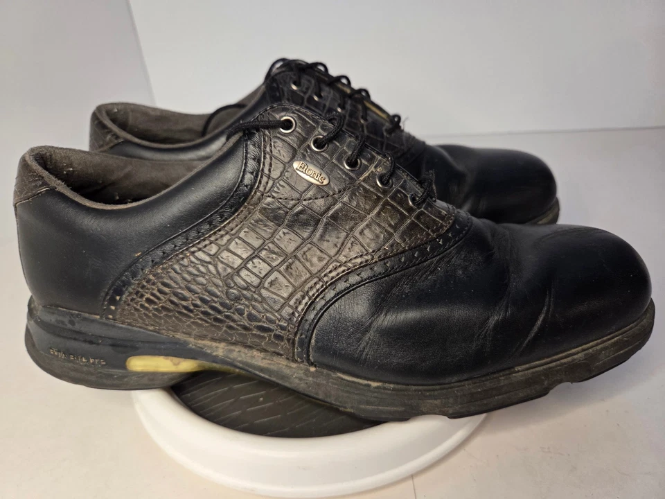 Etonic Mens Leather Golf Shoes Black Men Size 11M EU 44.5 EM9000-1 - Image 1 of 4