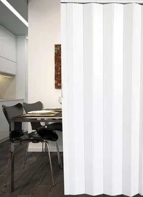 TrendLine Falttür weiß 88 x 205 cm Raumtrennung Schiebetür Faltwand