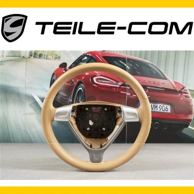 ORIG. Volante 3 radios cuero beige arena Porsche 911 997/Boxster/Cayman 987 Foto 1 de 3