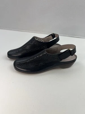 Zapatos Easy Spirit Dawn con cordones para mujer talla 9,5N de cuero negro Foto 1 de 4