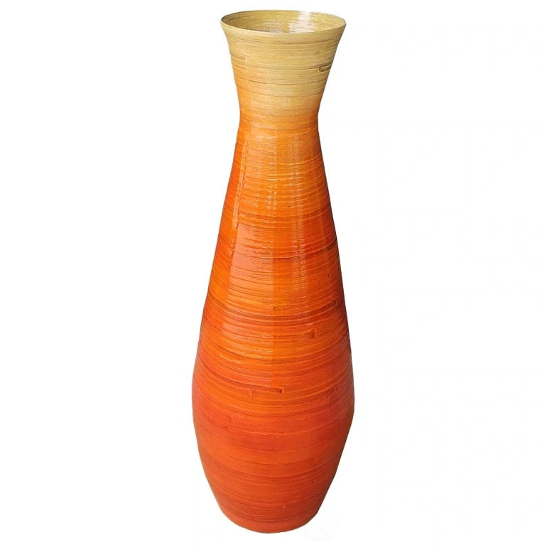 Uniquewise QI003242.L.OR Uniquewise 31.5' Classic Bamboo Floor Vase Handmade