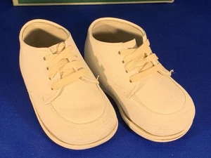 Stride Rite Flex Moccasins White Leather Baby Shoes A2 31320 7C - Picture 1 of 7