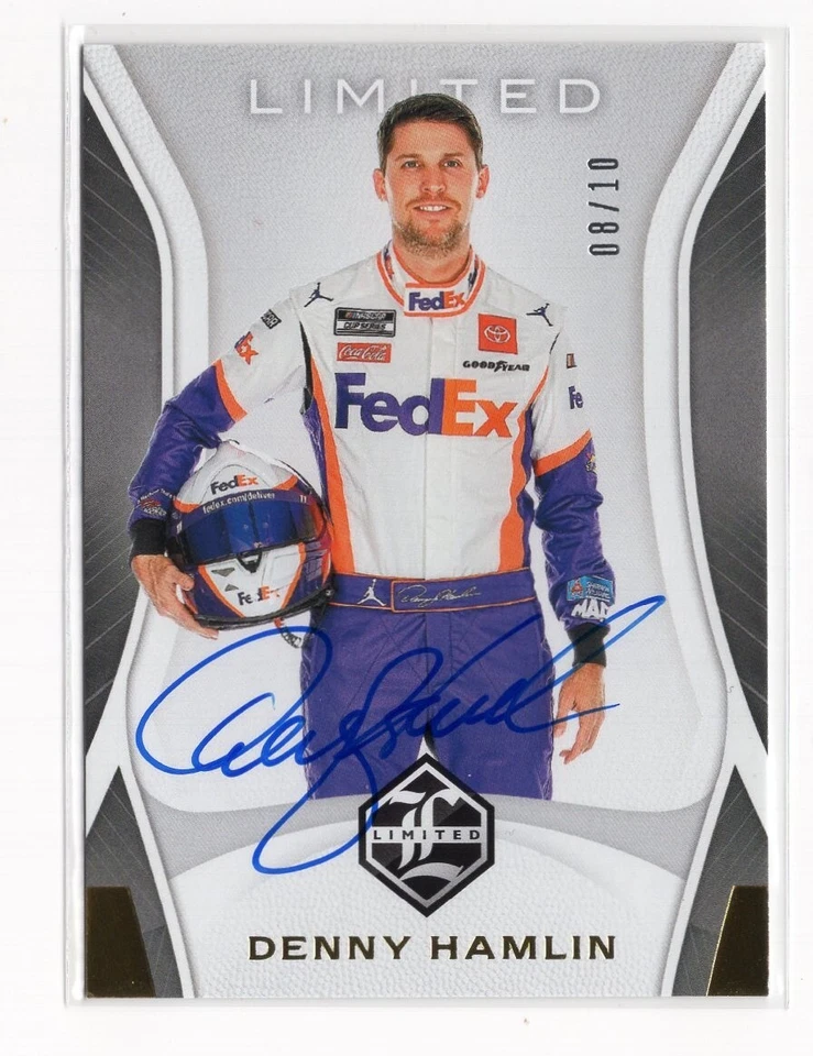 2020 Limited Racing Autograph Gold Denny Hamlin 08/10 - Image 1 of 1