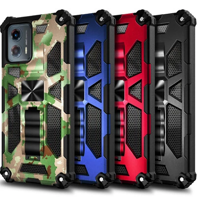 For Motorola Moto G 5G 2023 Case Full Body Kickstand Cover + Tempered Glass - Image 1 of 4