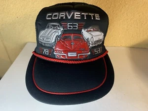 Vintage Corvette Trucker Hat Chevy ‘63, ’53, ‘78 Hat snapback Adjustable - Picture 1 of 8