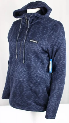 Columbia Women's Hoodie S Small Fox Glacier Half Zip Sweater Jacket Blue Geo - Image 1 of 4