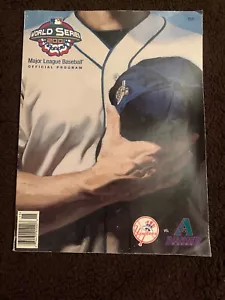 World Series 2001 MLB official program new york yankees arizona diamondbacks WS - Picture 1 of 1