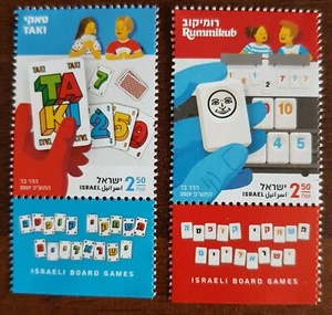 Israel 2019 Israelische Brettspiele TAKI RUMMIKUB .Briefmarken v.2. MNH - Bild 1 von 3