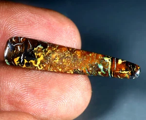 6.73 ct Fancy Cabochon (33 x 7 mm) Multi Color Australian Koroit Boulder Opal - Picture 1 of 1