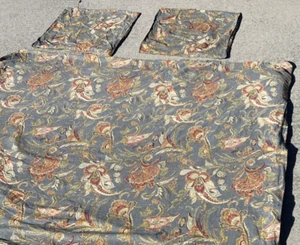 POTTERY BARN Paisley Rich Elegance Linen Cotton Duvet Cover & Shams SET ❤️sj3j - Picture 1 of 12