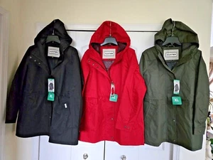 HUNTER Women’s Rain Jacket Red/Black/Olive Hooded Size XL. XXL NEW - Picture 1 of 24