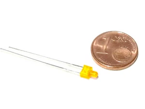 LED 1,8mm amarillo con resistencia previa hasta 16V CA 25 unidades - Imagen 1 de 2