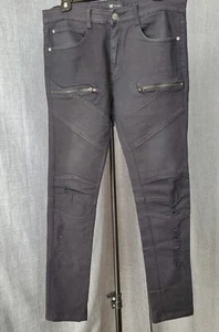 Waimea Zip Men's Black Skinny Jeans Size 32 - Picture 1 of 3