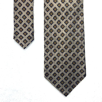 Armani Collezioni Silver Blue Men’s Necktie 3.5”x 59” 100% Silk Made In Italy Foto 1 de 4