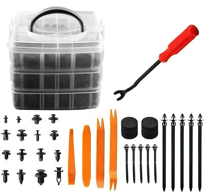 620Pcs Car Body Plastic Push Pin Rivet Fasteners Trim Panel Moulding Auto Clips Foto 1 de 4