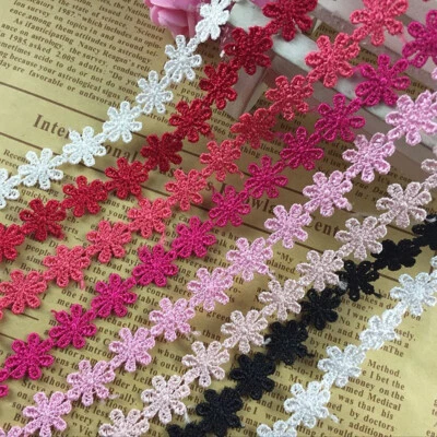 5 Yards Embroidered Flower Lace Trim Ribbon Clothing Dress Sewing Embellishments - Image 1 of 4