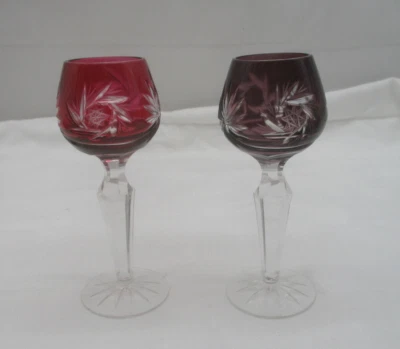 Vintage 2 x Joska Bleikristall Gläser Schnapsgläser „Bunte 60er“ mundgeblasen - Bild 1 von 4