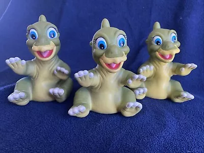 3 marionetas de mano de dinosaurios de colección Ducky Land Before Time 1988 Pizza Hut Foto 1 de 4