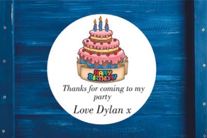 Personalised Birthday Cake Party Gift Bag, Stickers ,Sweet cone, labels - Picture 1 of 1