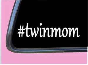 Twin Mom TP169 vinyl 8" Decal Sticker school twins toddler mom motherhood - Picture 1 of 1