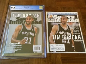 Tim Duncan Sports Illustrated CGC 9.2 White Newstand (Tribute- 2016) #021 +extra - Picture 1 of 3