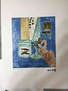 Henri Matisse Litografia off set cm 50x70 firma su lastra con certificato - Imagen 1 de 7