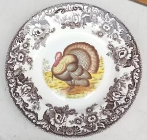 SPODE WOODLAND TURKEY 10 1/2 PLATE - Picture 1 of 5