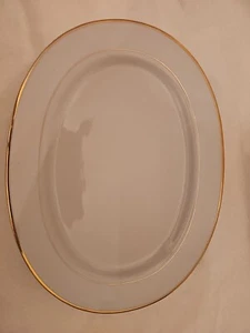 Vintage Pickard China White Gold Trimmed Monogram Club Platter - Picture 1 of 2