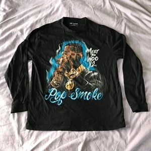Pop Smoke Official Merch Long Sleeve Rap T-Shirt Men's Medium Black Hip Hop Tee - Picture 1 of 4