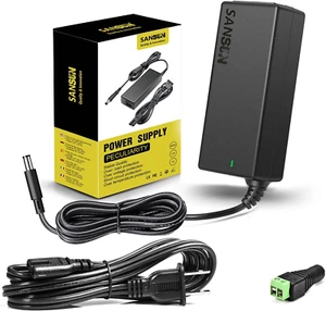 12V 5A Power Supply, AC 120V to DC12V 5.5x2.1mm Jack Converter, 12 Volt LED Driv - Picture 1 of 6