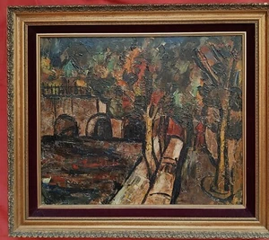 Extraordinaire huile par Henri D'Anty 1910-1998 " les quais à Paris " - Picture 1 of 5