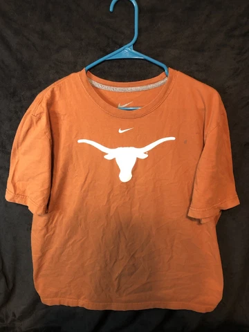Nike Shirt Mens Extra Large Orange Texas Longhorns Short Sleeve Cover