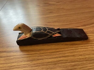 Vintage Holz Tür, Türstopper Keil Schildkröte Türhalter Handarbeit in Indonesien - Bild 1 von 6