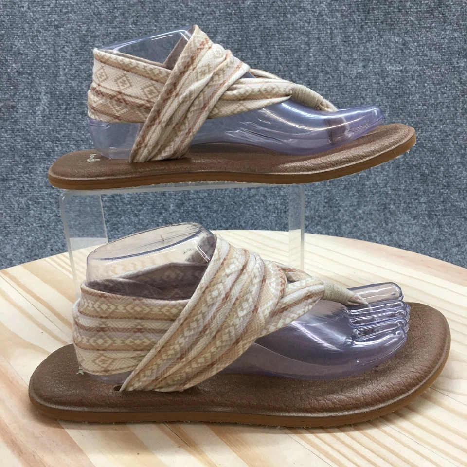 Sanuk Sandals Womens 10 Yoga Sling Casual Slingback Flip Flops SWS10535 Brown - Image 1 of 4
